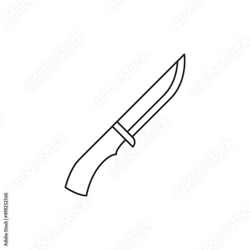 Hunting knife icon line style icon, style isolated on white background