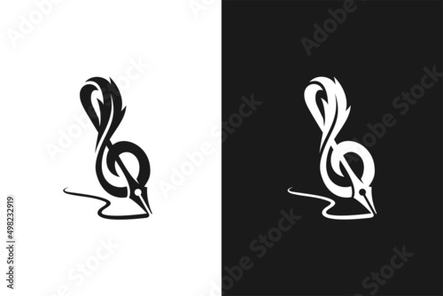 Song writer logo design