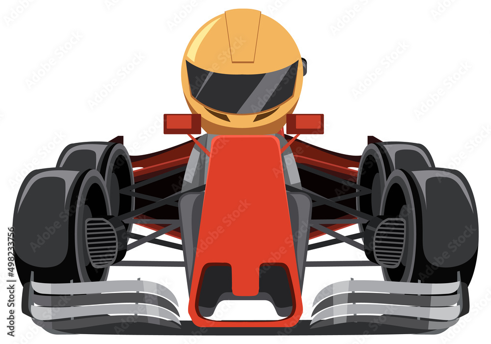 A formula one racing car with a racer