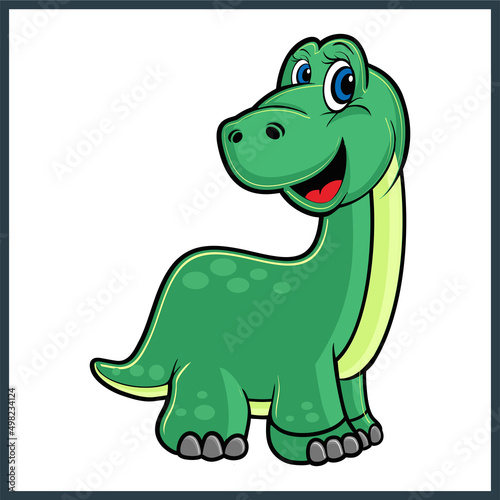 dinosaurus hand draw cartoon picture vector