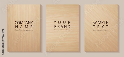 Vector wood background texture. in A4 size for design work cover book presentation. brochure layout and  flyers poster template.