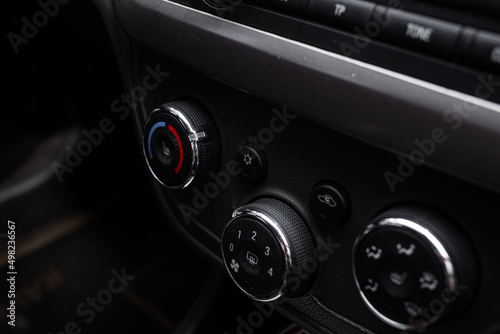 Car interior buttons, switches, seat belt