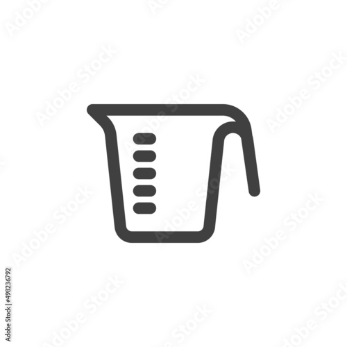 Measuring cup line icon