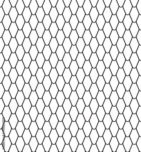 Snake skin pattern black and white vector illustration