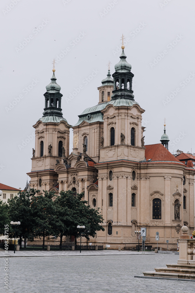 Fototapeta premium Prague Old Town Buildings, and building signes 