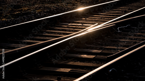 RAILWAY - Sun glare on the rails