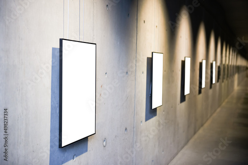 Empty white isolated frame