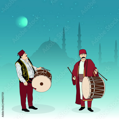 ramadan drummers, drum, Ramadan, Ramazan Davulcusu, Ottoman, playing drum,islamic, muslim, ramadan kareem, ramadan drummer, sufi
