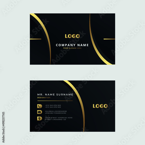 Modern and clean professional business card design template