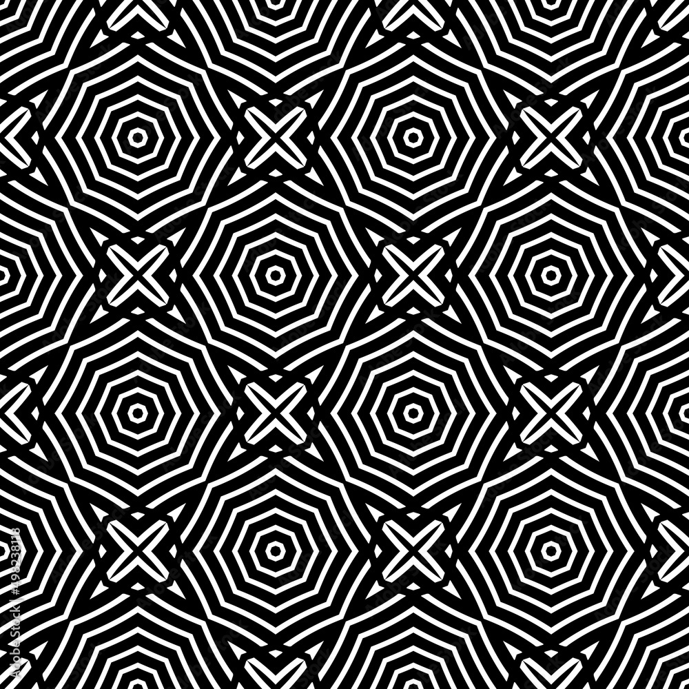  Geometric seamless patterns. Abstract geometric Curved textures. Seamless monochrome backgrounds.Endless texture can be used for wallpaper, pattern fills, web page background,surface texture.