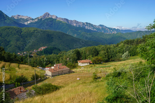 View of Alpi Apuane from Foce Carpinelli, Tuscany photo