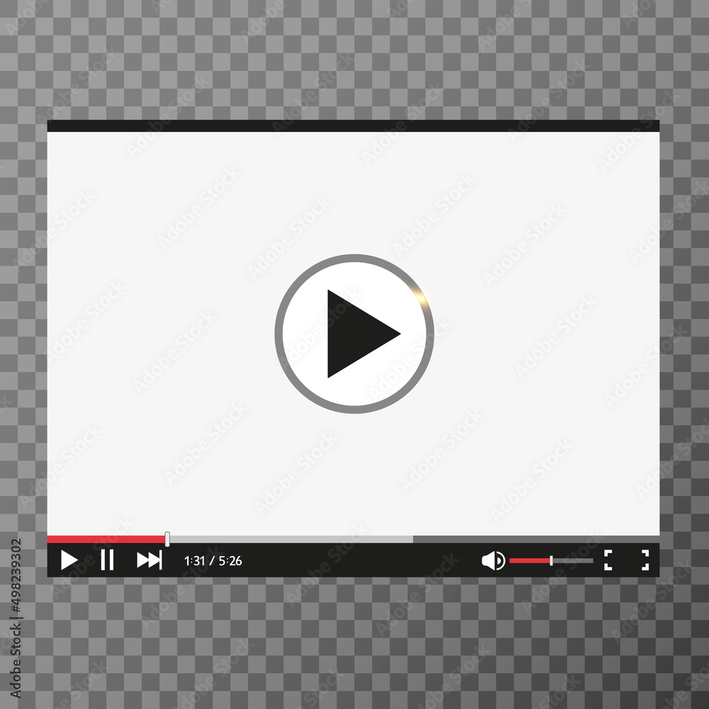 Video player for web and mobile apps flat style. Vector illustration. Video player for web and mobile apps flat style. Vector illustration.