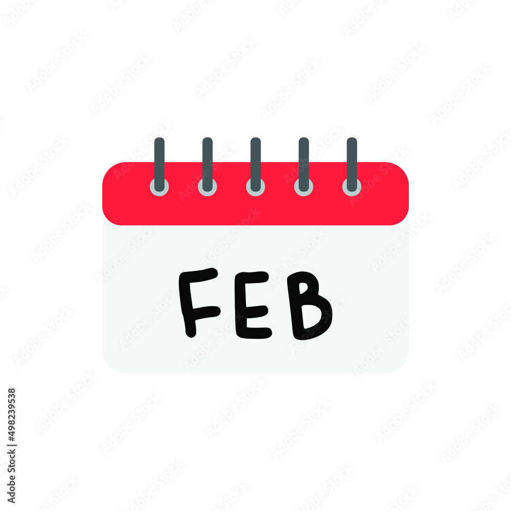 Vector calendar february for website, cv, presentation Vector calendar february for website, cv, presentation