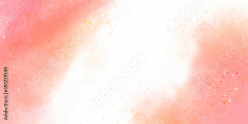 Watercolor background Abstract hand drawn watercolor living coral Pink smudge watercolor background design vector.