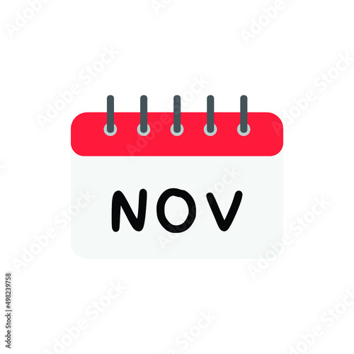Vector calendar November for website, cv, presentation  © Daceha