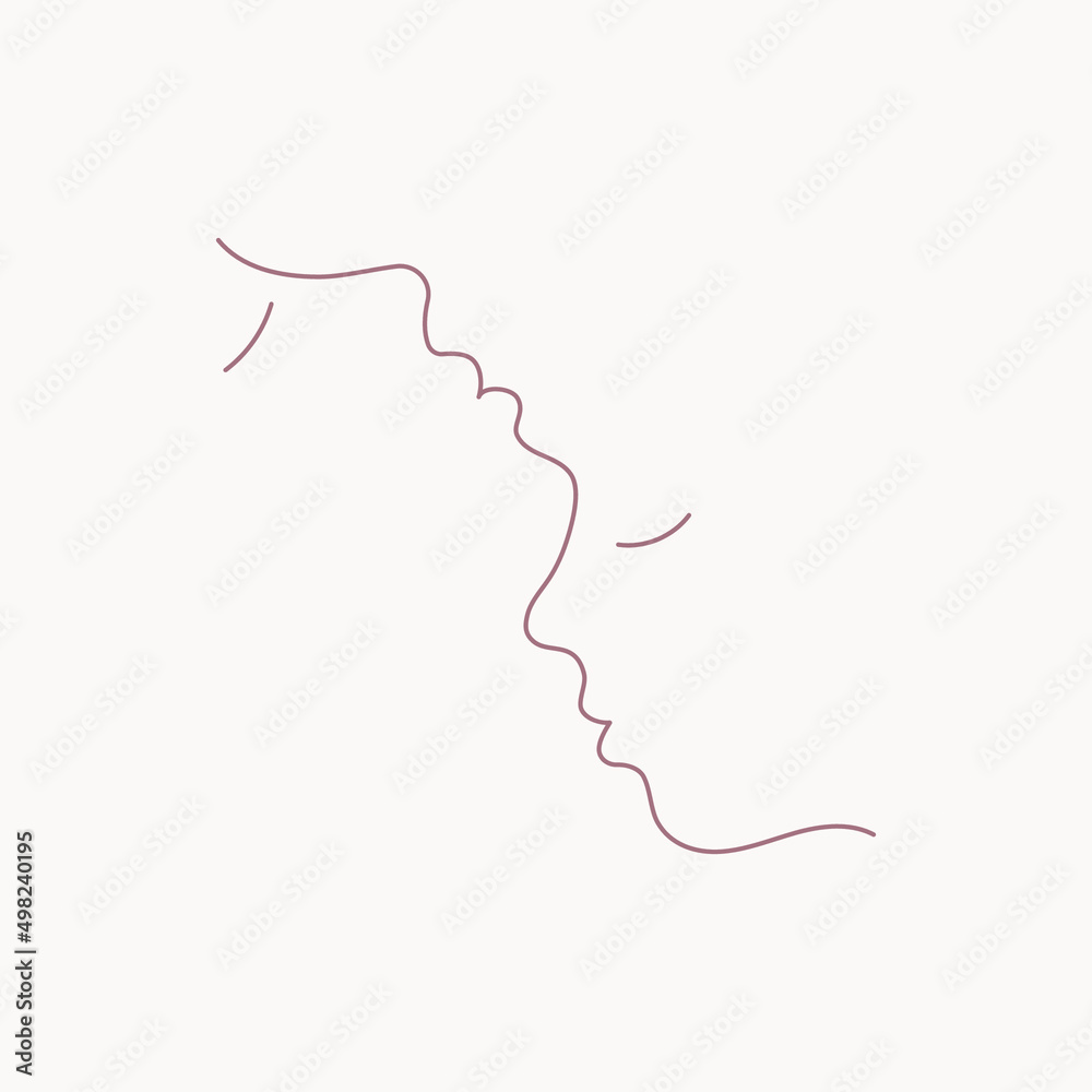 Continuous Line Drawing of Couple Faces Trendy Minimalist Prints Set for Wall Art Design. Vector EPS 10. Line art in a trendy minimalist style. Continuous Line Drawing of Couple Faces Trendy Minimalist Prints Set for Wall Art Design. Vector EPS 10. Line art in a trendy minimalist style.