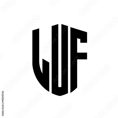 LUF letter logo design. LUF modern letter logo with black background. LUF creative  letter logo. simple and modern letter logo. vector logo modern alphabet font overlap style. Initial letters LUF  photo