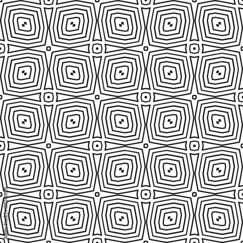 Elegant abstract geometric pattern for various design purposes.Abstract black and white seamless pattern.Vector seamless pattern with hexagonal elements ; vector illustration.Abstract geometric.