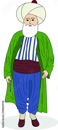 Nasreddin Hoca, ottoman, vector, istanbul, mosque ,muslim, islamic, Sufi,  dervish, Ottoman teacher, ramadan, dervis, dervishes, Cleric