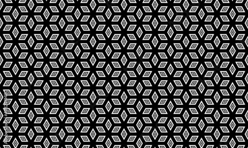 Geometric seamless patterns. Abstract geometric hexagonal graphic design print 3d cubes pattern. Seamless geometric pattern.Abstract background image with socialist elements on a black background.