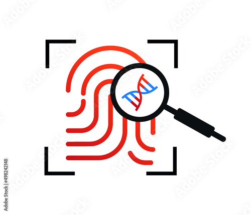 dna fingerprint id. genetic testing icon.
