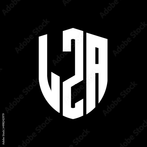 LZA letter logo design. LZA modern letter logo with black background. LZA creative  letter logo. simple and modern letter logo. vector logo modern alphabet font overlap style. Initial letters LZA 