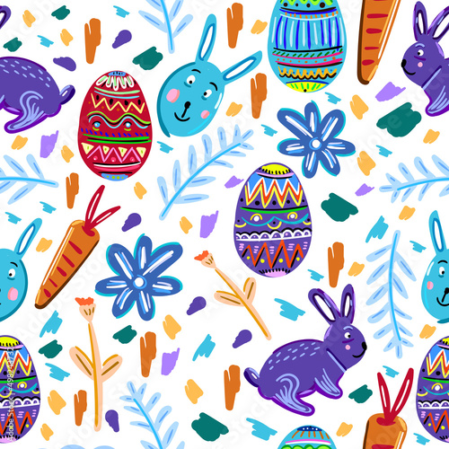 Seamless pattern of easter ...