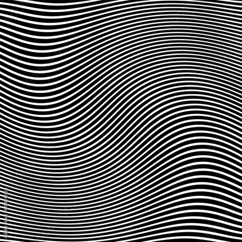 Abstract Black and White Geometric Stripes.hypnosis spiral.Seamless Black and white stripes background.seamless wave line patterns