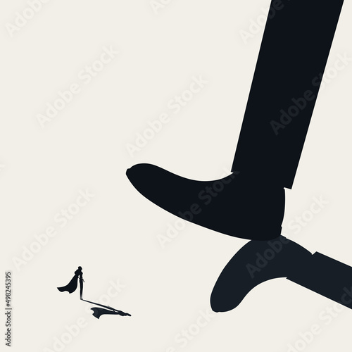 Business superhero vector concept. Symbol of fight, defense, success and victory. Minimal illustration