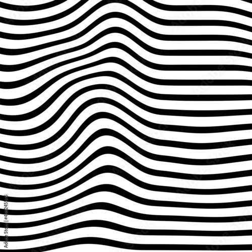 Vector illustration of a black stripe pattern.hypnosis spiral.Black And White Spiral.seamless wave line pattern.Curved Stripes Abstract Stripes Vector Stripes Stock Vector .Abstract Black and White. © vandana