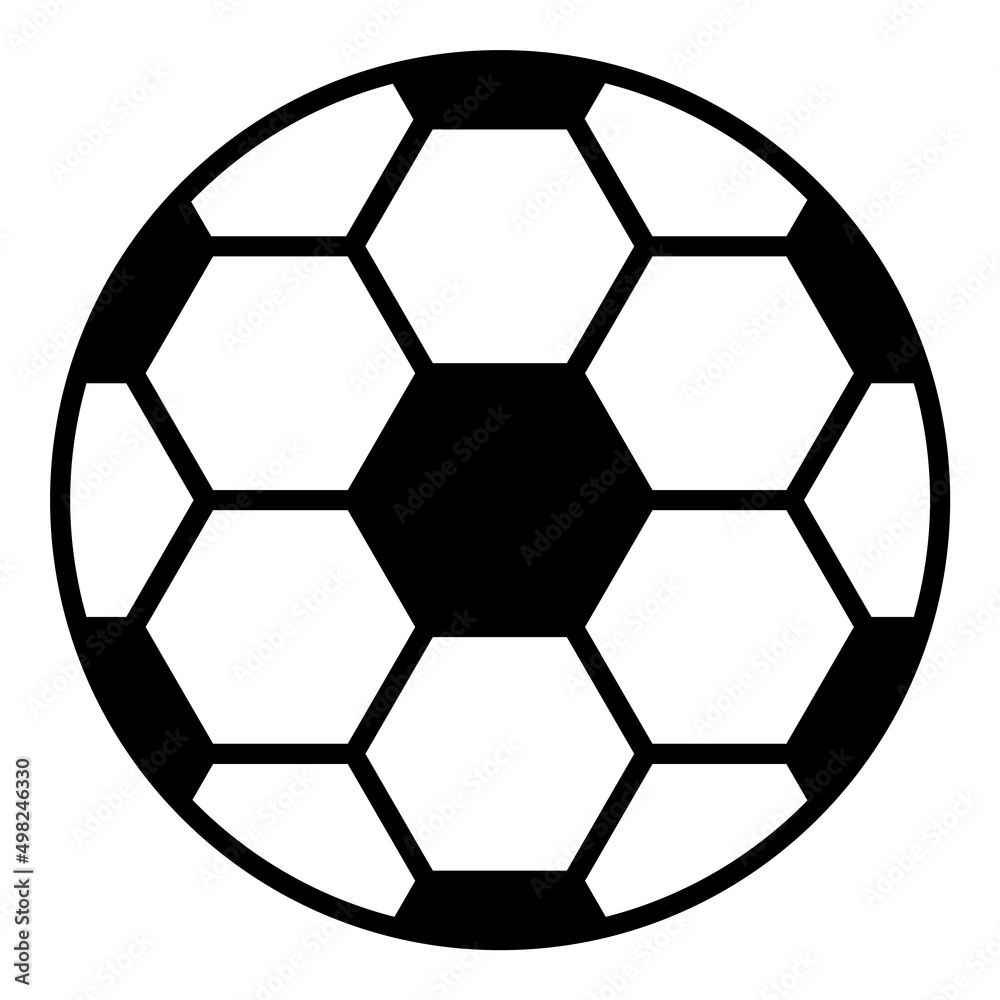 Soccer Ball Flat Icon Isolated On White Background