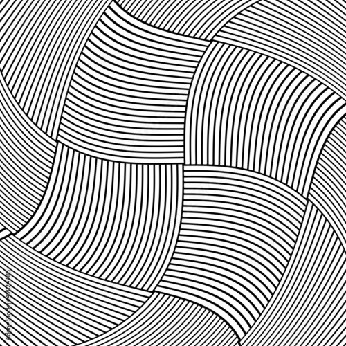 Abstract diagonal wavy striped seamless pattern. Vector.Abstract wavy striped intersecting blocks texture pattern. Vector.Modern stylish texture with wavy stripes. Geometric abstract background.