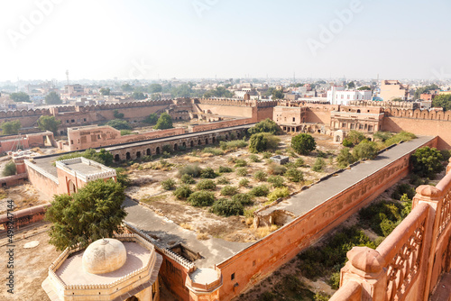 Fotobehang View at the courtyards of Lalgarh palace in Bikaner, Rajasthan, India, Asia