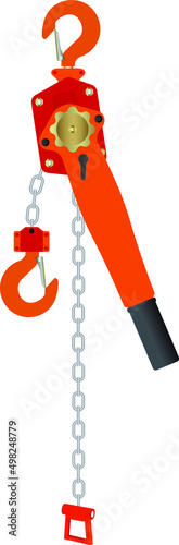 orange chain hoist ratchet type