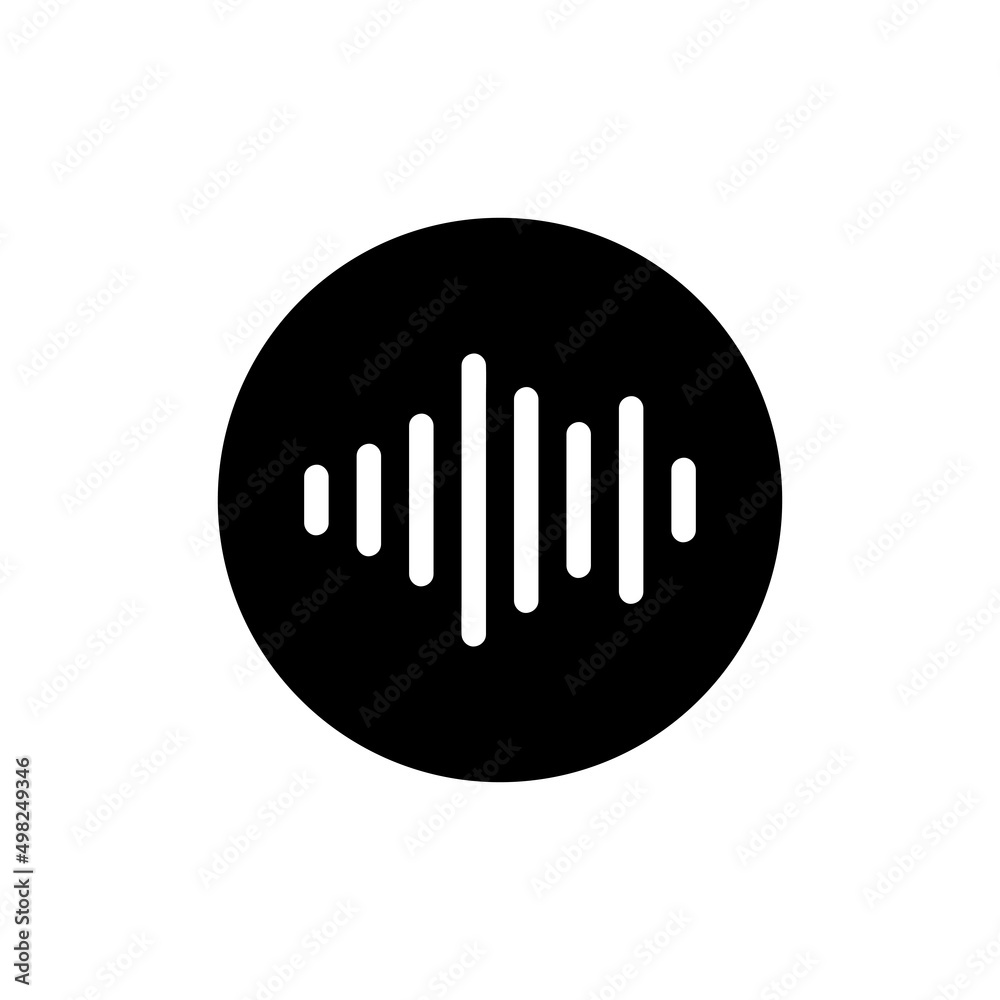 Sound icon in black round Sound icon in black round
