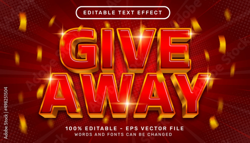 give away 3d text effect and editable text effect 