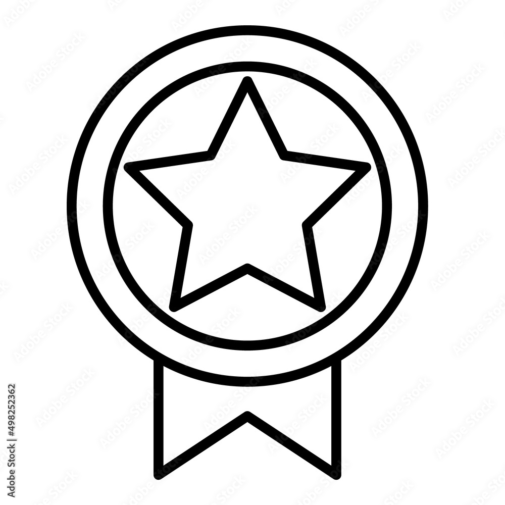 Star Badge Flat Icon Isolated On White Background Star Badge Flat Icon Isolated On White Background