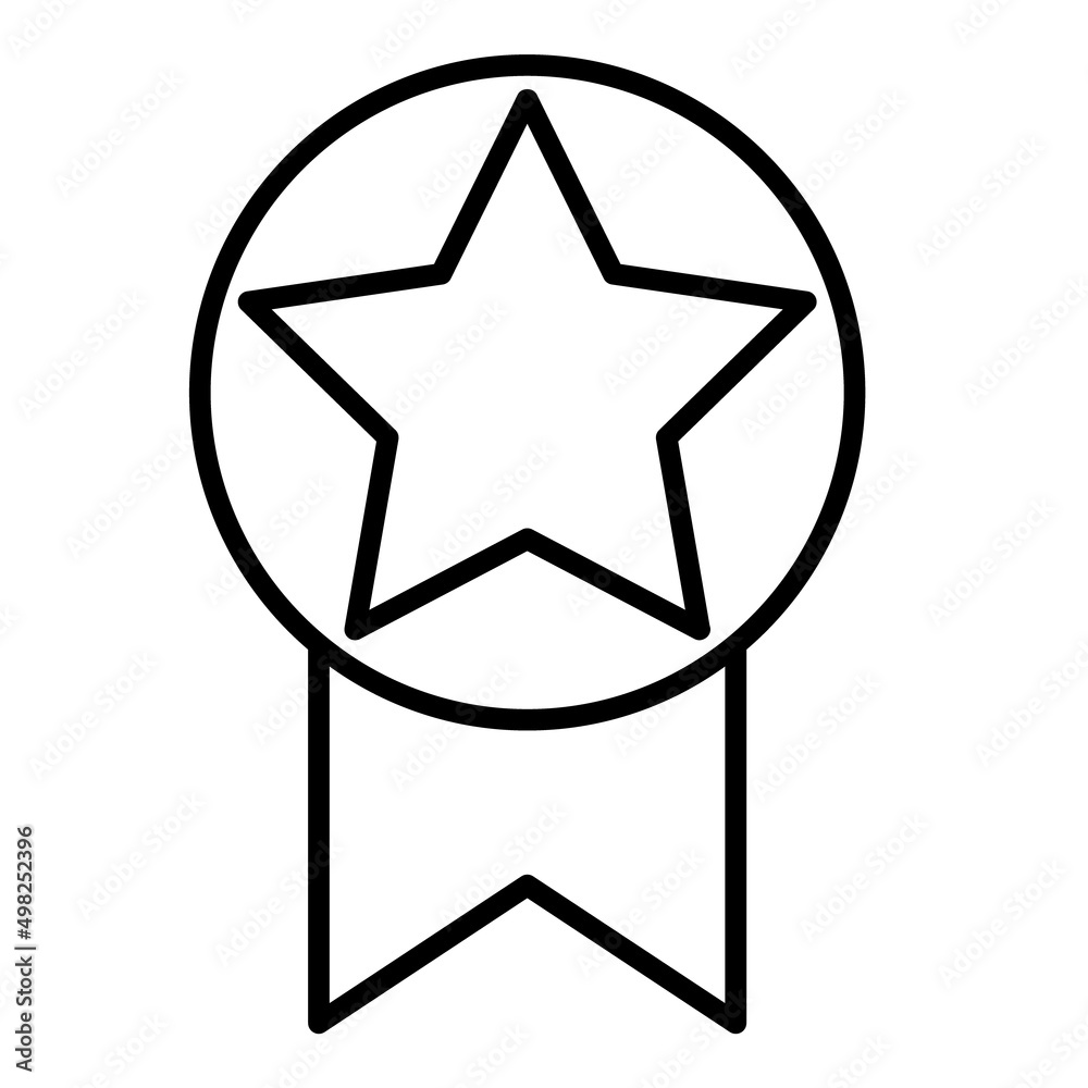Star Badge Flat Icon Isolated On White Background Star Badge Flat Icon Isolated On White Background