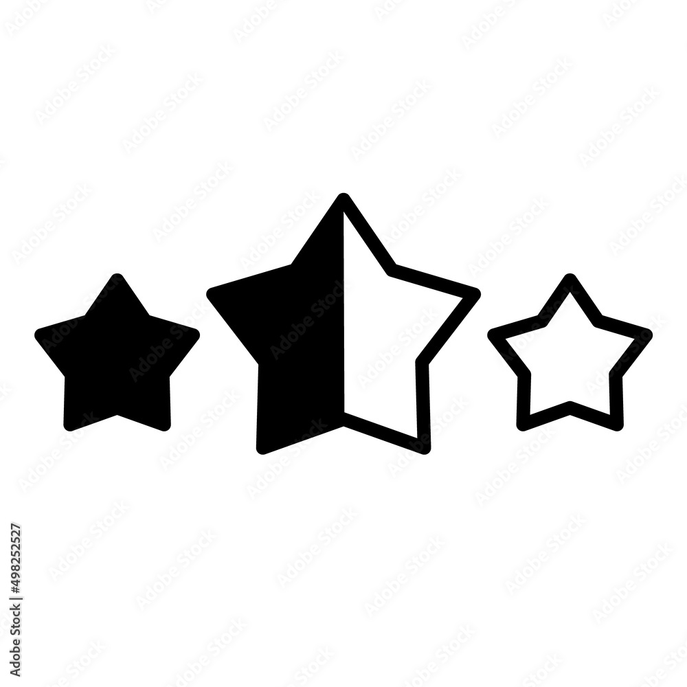 Stars Rate Flat Icon Isolated On White Background Stars Rate Flat Icon Isolated On White Background