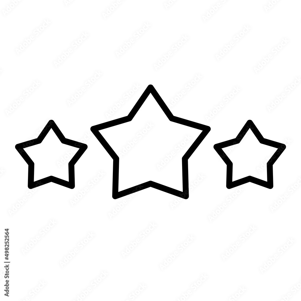Stars Rate Flat Icon Isolated On White Background Stars Rate Flat Icon Isolated On White Background