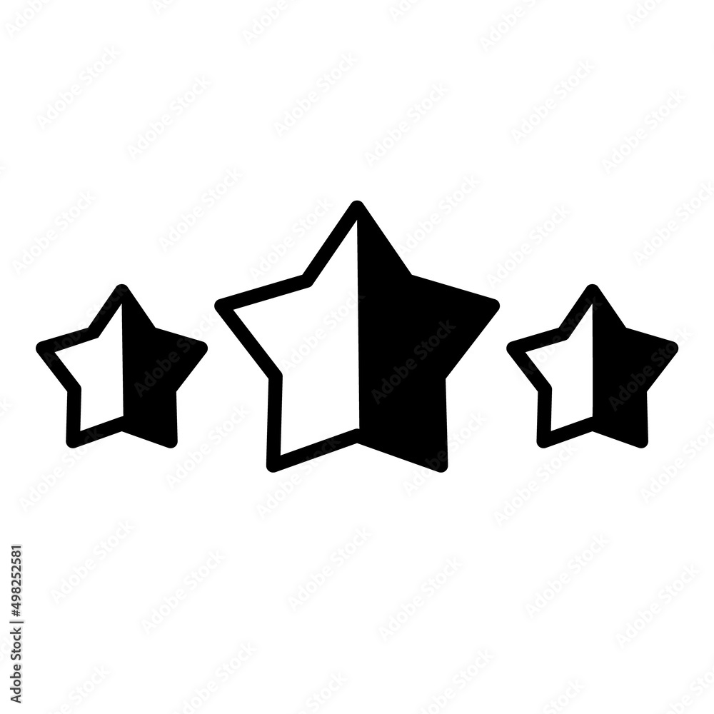 Stars Rate Flat Icon Isolated On White Background Stars Rate Flat Icon Isolated On White Background