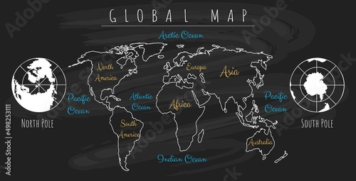 World chalkboard drawings