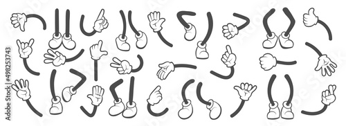 Fototapeta Naklejka Na Ścianę i Meble -  Cartoon feet arms