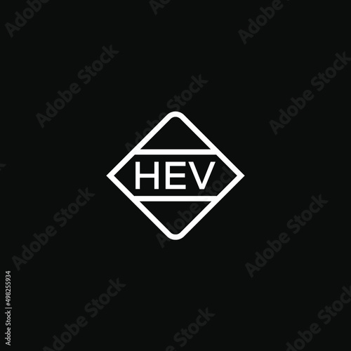 HEV 3 letter design for logo and icon.HEV monogram logo.vector illustration. photo