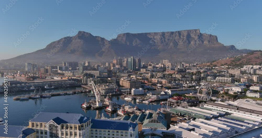 4K Aerial View of Cape Town, South Africa Stunning City & Table Mountain