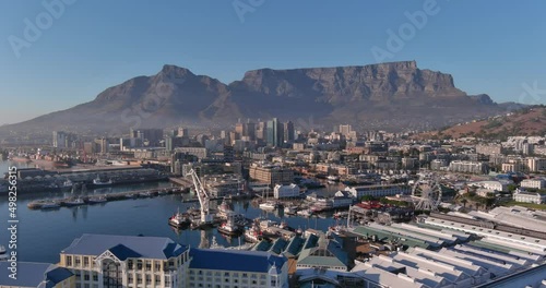 4K Aerial View of Cape Town, South Africa Stunning City & Table Mountain