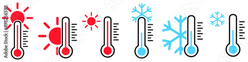 Tela Cold and hot icon vector