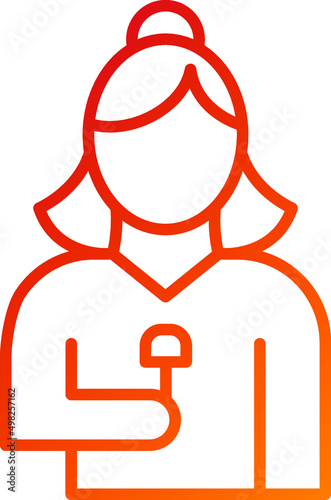 Female Journalist Icon Style