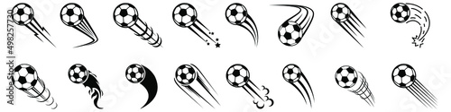 Soccer ball icon vector set. Sport ball illustration sign collection. football ball symbol.
