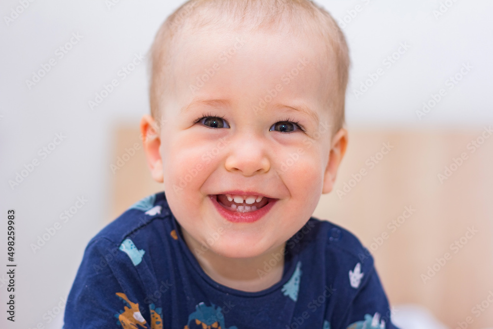 Portrait of smiling сute little boy have fun at home Portrait of smiling сute little boy have fun at home